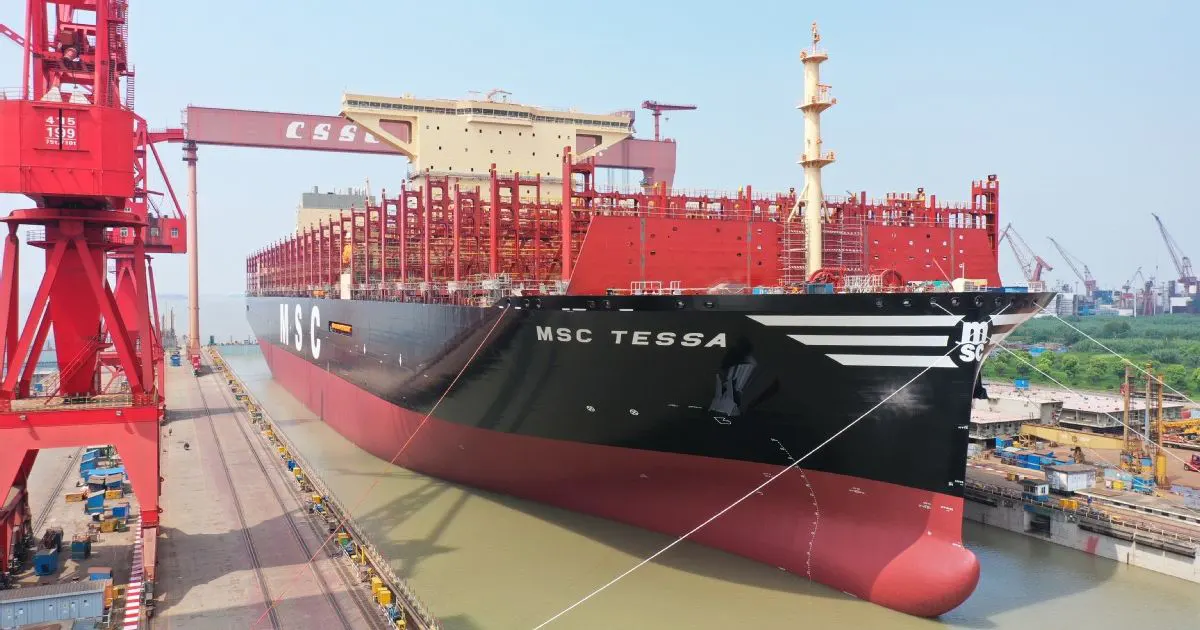 Colossal MSC Tessa: the largest container in the world