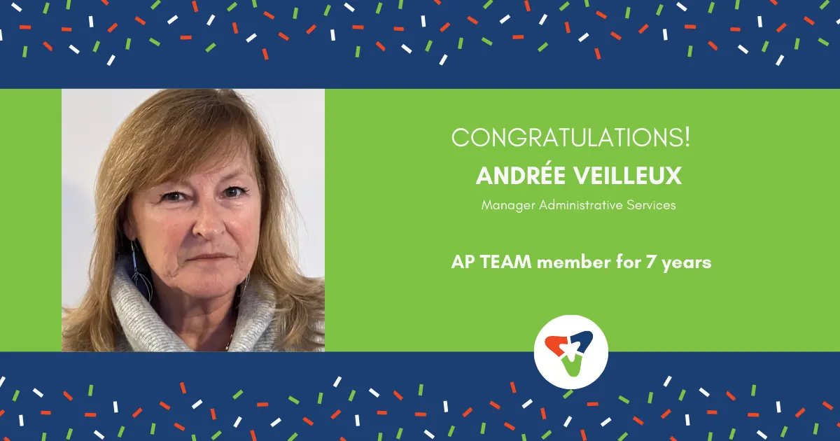 Happy 7th professional anniversary, Andrée Veilleux!